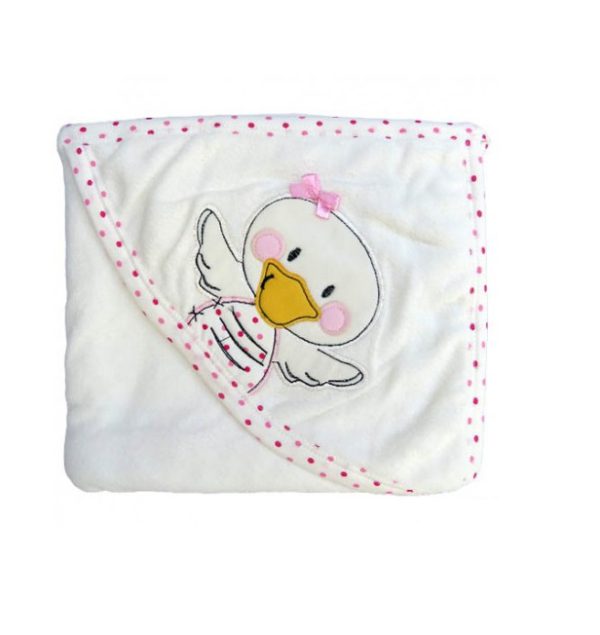 2حوله کلاهدار نوزادی بیبی لاین 600x635 - حوله کلاهدار طرح جوجه اردک مارک بی بی لاین | Baby line hooded towel