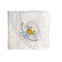 کلاهدار نوزادی بیبی لاین 210x210 - حوله کلاهدار طرح جوجه اردک مارک بی بی لاین | Baby line hooded towel