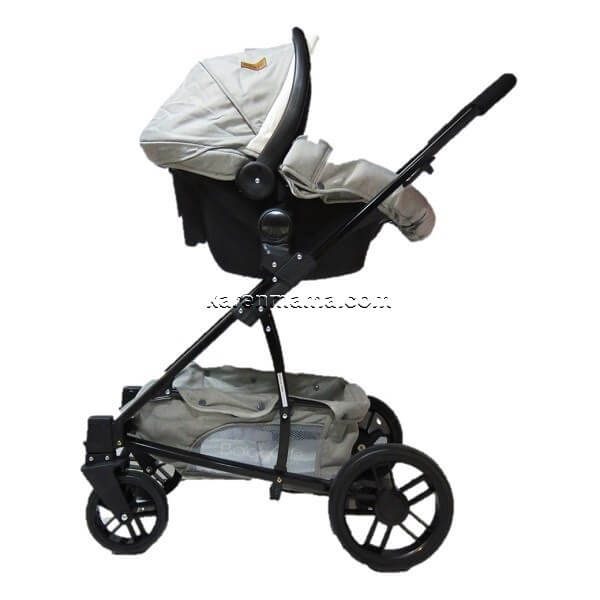 baby4life stroller set uk 15 600x600 - سرویس کالسکه بیبی فور لایف baby4life مدل uk یوکا نقره ای