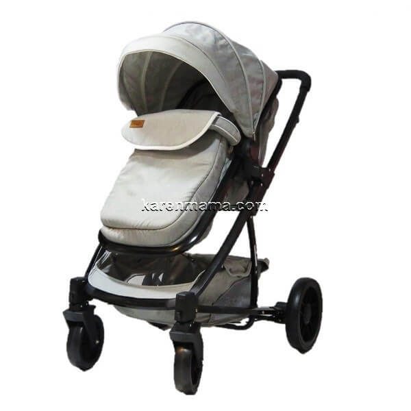 baby4life stroller set uk 5 600x600 - ست کالسکه و ساک baby4life بیبی فور لایف مدل uk رنگ نقره ای