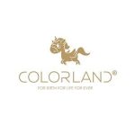 COLORLAND NEW LOGO 150x150 - ساک لوازم ۴ تیکه کالرلند رنگ خاکستری  با طرح شش ضلعی سبز