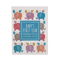 آلبوم خاطرات نوزاد طرح فیل های رنگی