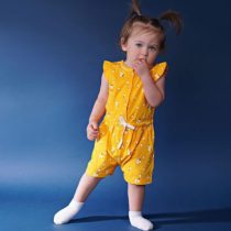 رامپر کودک papoرنگ زرد دخترانه
